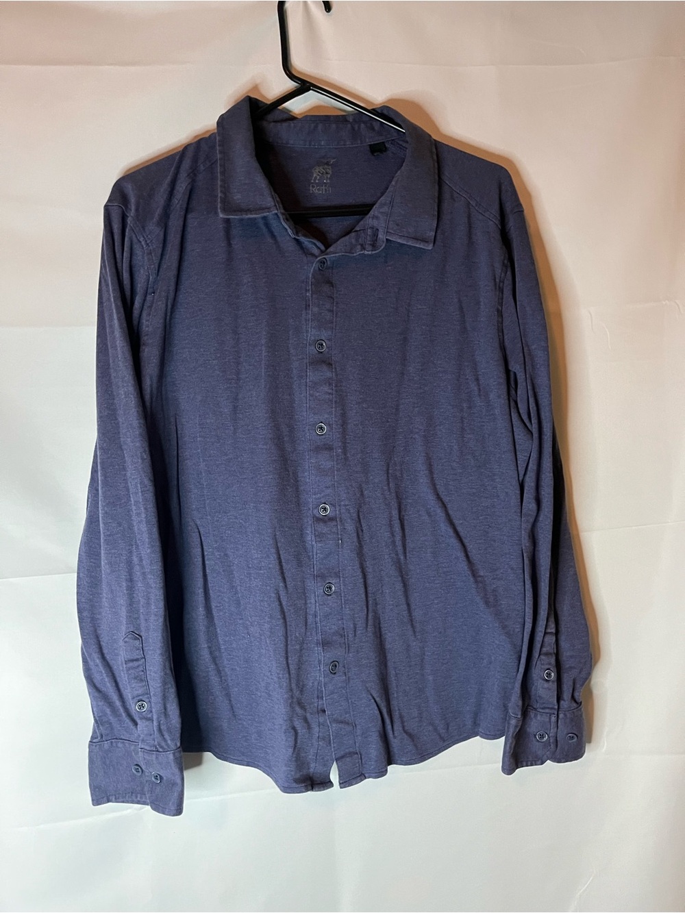 Raffi Men's Casual Cotton Long-Sleeve Button-Down Shirt